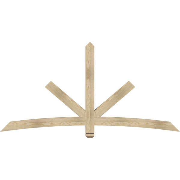 Ekena Millwork Alberta Rough Sawn Timber Gable Bracket, Douglas Fir, 84"W x 42"H x 4"D x 4"F, 12/12 Pitch GBW084X42X0404ALB00RDF - main